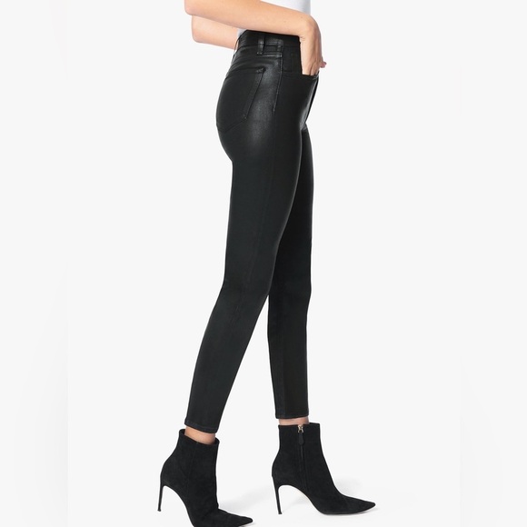 JOE’S JEANS Jet Black Coated Skinny Ankle Jeans, Size 30 - Picture 13 of 15